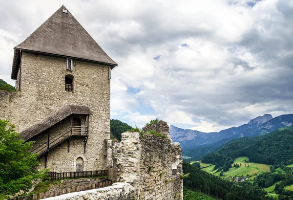 Velho castelo medieval Gallenstein na Áustria — Fotografia de Stock