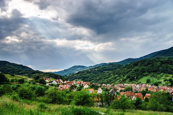 Vue panoramique sur les montagnes d'Alsace — Photo