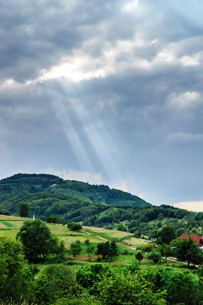 Alsace dağların panoramik manzaralı — Stok fotoğraf