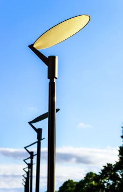 Alsace'deki / daki modern tarz sokak lambası