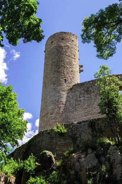 在阿尔萨斯的中世纪城堡 andlau — 图库照片