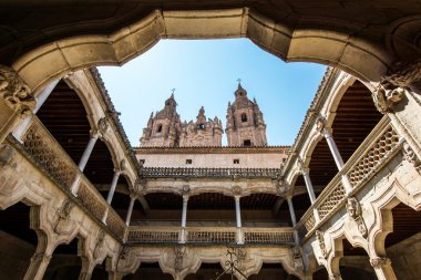 Salamanca cathedral görünümü, İspanya, yaz