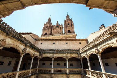 Salamanca cathedral görünümü, İspanya, yaz