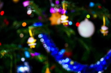 Yılbaşı ışıkları bokeh görünümü