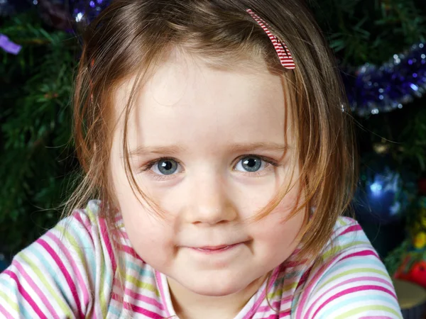 Cute little girl christmas portrait — Stock Photo, Image