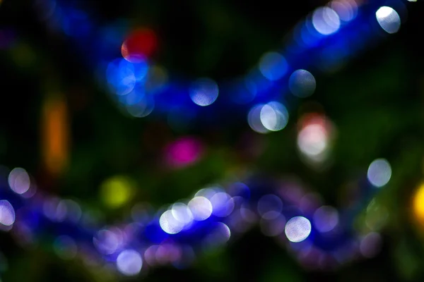 Nový rok světla bokeh zobrazení — Stock fotografie