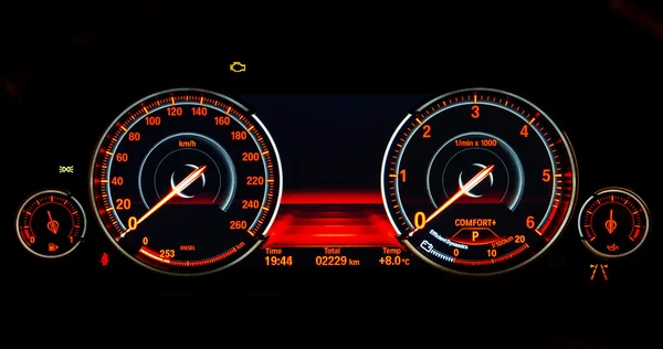 Dashboard van de controle van de snelheid — Stockfoto