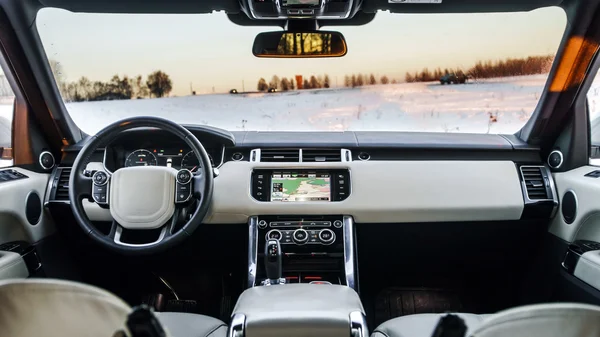 Detalles interiores de coches de lujo — Foto de Stock