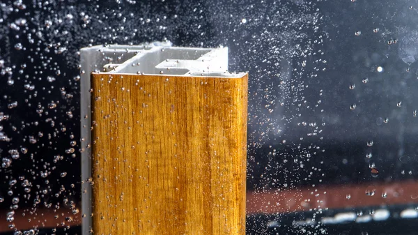 Essai de placage en bois à l'eau — Photo