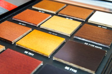 Numunelerin kaplama ahşap tablo