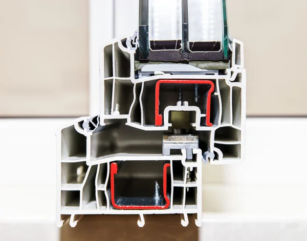 Sistema de perfiles de PVC para ventanas —  Fotos de Stock