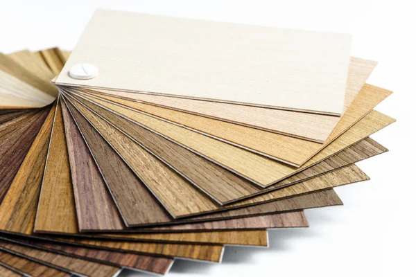 Hoja de muestras de madera delgada — Foto de Stock