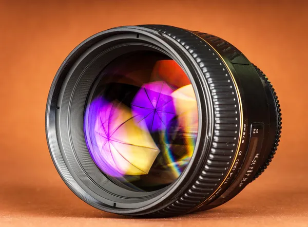 Macro view of photo lens — Stock Photo, Image