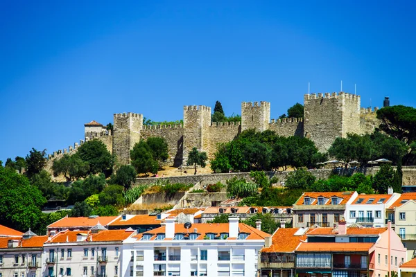 Lisboa castle bird-fly view — Stock Photo, Image