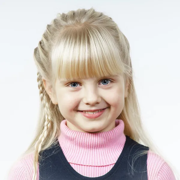 Cute little towhead girl portrait — Stock Photo, Image