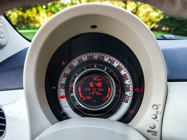 Auto speed control dashboard — Stock Photo, Image