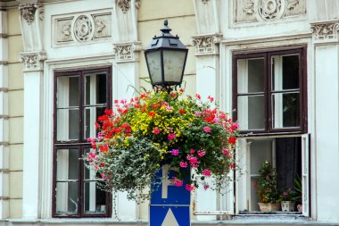 Budapeşte (Macaristan antika demir sokak lambası).