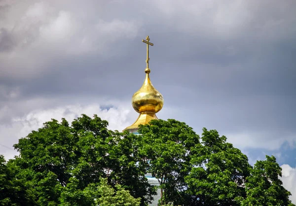 Gold dome on orthodox church — Stock Photo, Image