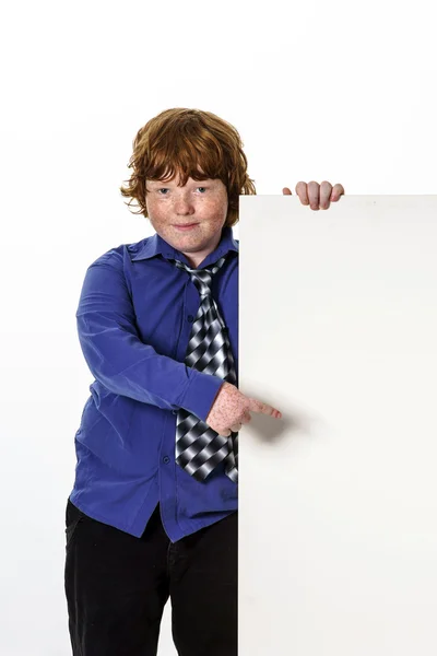 Fräknig red-hair boy — Stockfoto