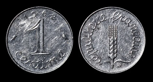 Αντίκες κέρμα του 1 centime — Φωτογραφία Αρχείου