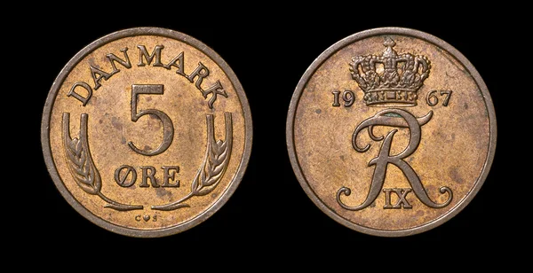 Antika mynt 5 malm — Stockfoto