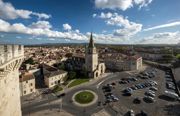 Tarascon birdfly vy från toppen av slottet — Stockfoto