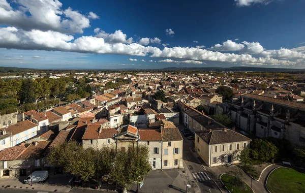 Tarascon birdfly view from the top of castle — Stock Photo, Image