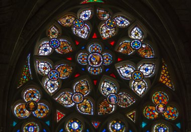 carcassone katedral içinde güzel vitrage