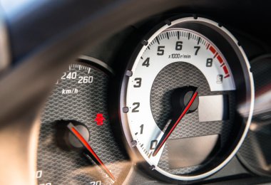 Auto speed control dashboard clipart