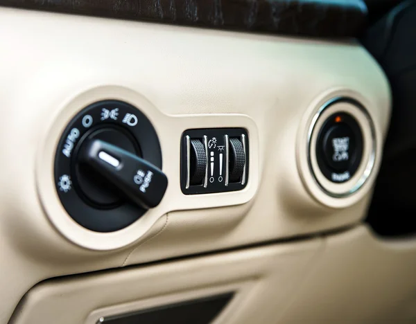 Adjustment handles in town car — Stock Photo, Image