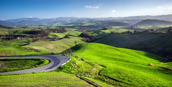 Prachtige groene heuvels in Toscane — Stockfoto