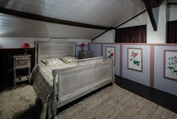 Bedroom interior in french house — Stock Photo, Image