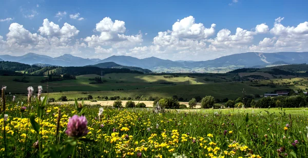 Krásná krajina s horami na Slovensku — Stock fotografie