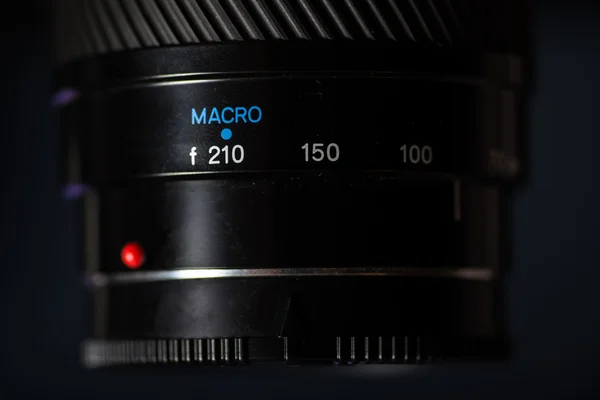 Macro view of photo lens — Stock Photo, Image