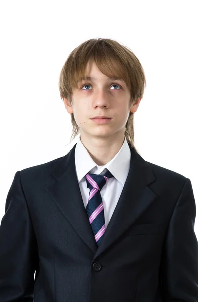 Office stílusú bemutató fiatal fiú — Stock Fotó