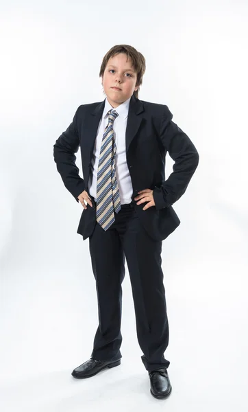 Office style showing by young boy — Stock Photo, Image