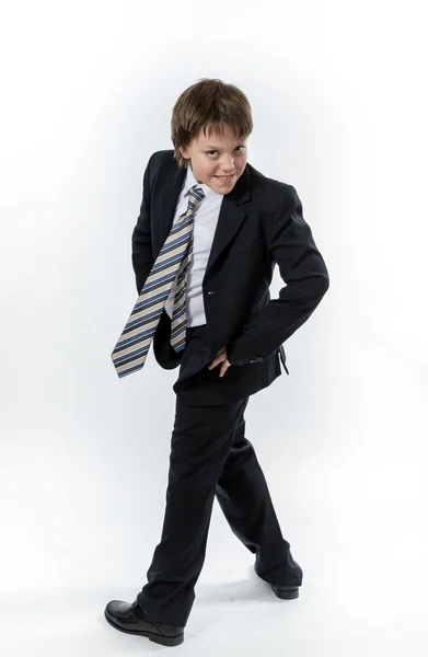 Office style showing by young boy — Stock Photo, Image