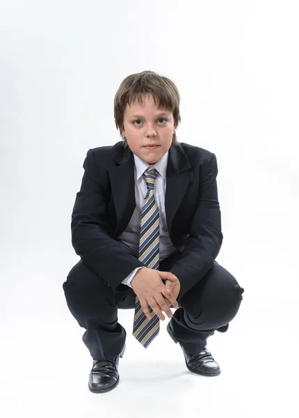 Office style showing by young boy — Stock Photo, Image