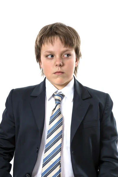 Office style showing by young boy — Stock Photo, Image