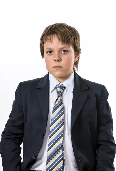 Office style showing by young boy — Stock Photo, Image