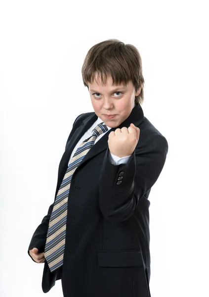 Teenage boy showing fist — Stock Photo, Image