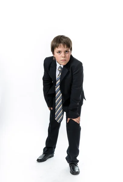 Office style showing by young boy — Stock Photo, Image