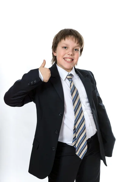 Adolescente ragazzo mostrando a mano — Foto Stock