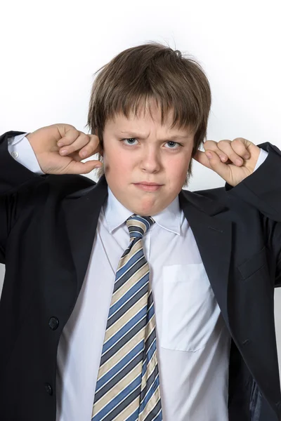 Closing ears by hands — Stock Photo, Image