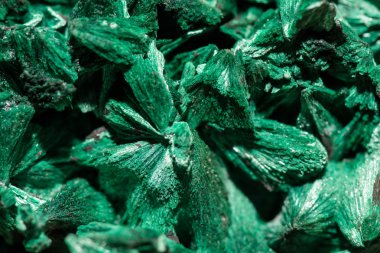Green crystals of rocks malachite clipart