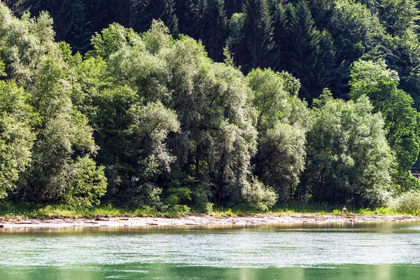 Green river in alpine austrian mountains — Stock Photo, Image