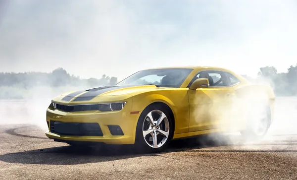 Luxury yellow sport car — Stock Photo, Image