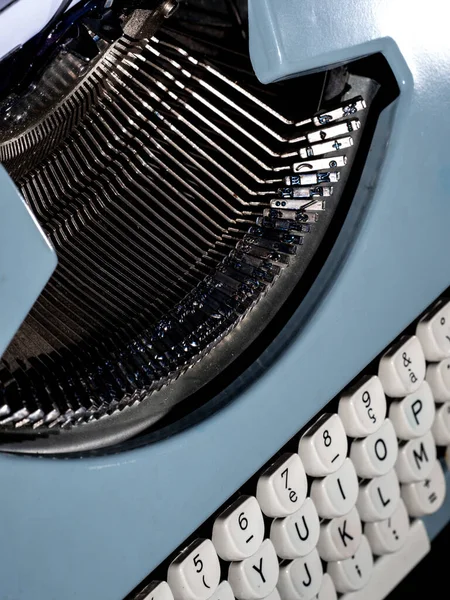 Vintage Typewriter Writer Author Tool Inspiration Creativity Black Background Close — Fotografia de Stock