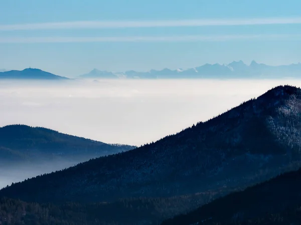 You Can See Silhouettes Vosges Mountains Alps Distance Rhine Valley — 스톡 사진