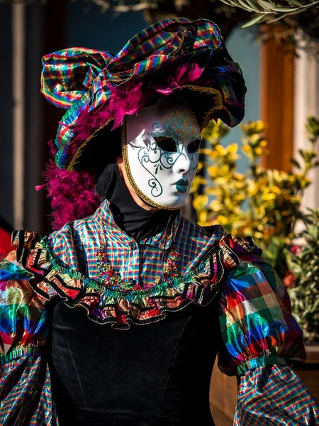 Editorial Marzo 2022 Rosheim Francia Carnaval Veneciano Las Máscaras Más — Foto de Stock